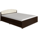 Ліжко Асторія 160х200 з двома шухлядами Венге темний/дуб молочний 508001 фото 1