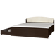 Ліжко Асторія 160х200 з двома шухлядами Венге темний/дуб молочний 508001 фото 5
